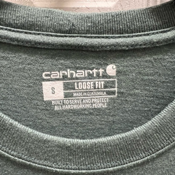 Carhartt Men's Light Green Short Sleeve Pocket Tee - Picture 3 of 4